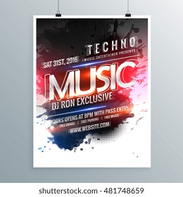 music party promotional flyer poster template