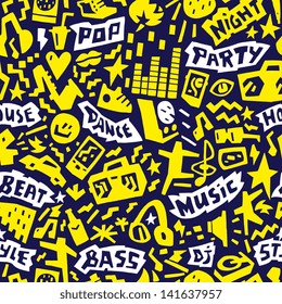 music party - seamless vector pattern