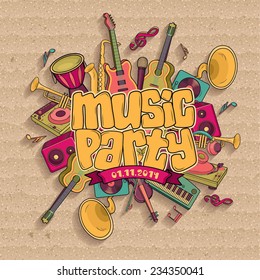 Music Party. Vector Music Background