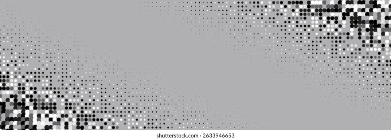 Patrón de música. Arte Fresco De Memphis Con Círculos. Elementos Futuristas En Página Plana. Flyer de la línea negra. Textura minimalista en escala de grises. Fondo gris geométrico. Patrón de música de moda