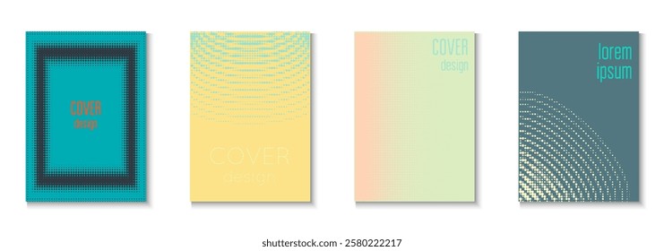 Music Pattern Set. Future Concept In Minimal Layout. Young Hipster Design On Annual Page. Line Flyer. Minimalist Halftone Background. Geometric Book Template. Trendy Music Pattern