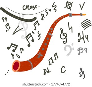music pattern stock vector background