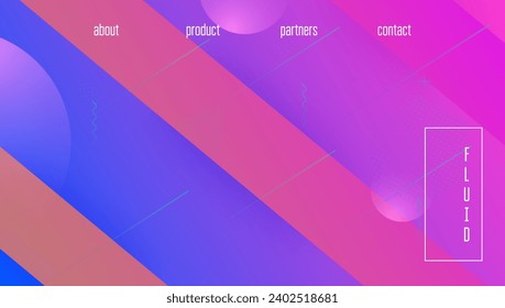 Music Pattern. Wavy 3d Illustration. Pink Modern Design. Abstract Fluid. Paper Geometry Template. Horizontal Page. Party Landing Page. Blue Music Pattern