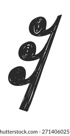 Música pausa dibujado a mano símbolo