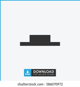 music pause icon. Simple filled music pause icon. On white background.