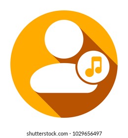 Music people user icon. Vector illustration
