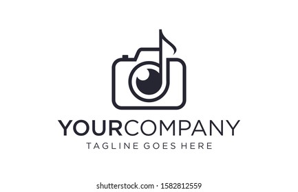 Music photography logo design concept for inspiration