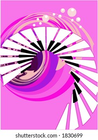 Music Piano Keys in Vector Format -purple magenta and pink