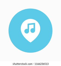 music pin icon vector