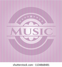 Music pink emblem