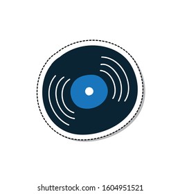 music plate doodle icon, vector illustration