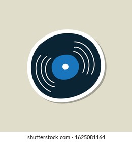 music plate doodle icon, vector illustration