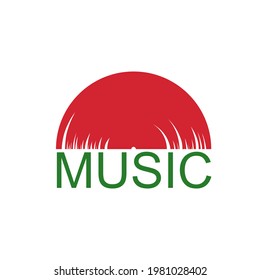Music plate logo icon sign Vintage design