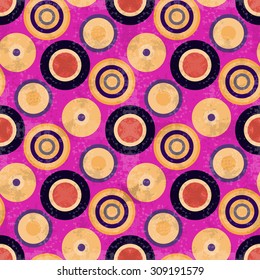 music plate on pink background grunge effect