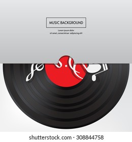 Music plate pack background. Isolated.