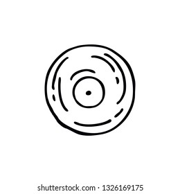 music plate, vinil doodle icon