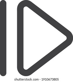 música, botón de reproducción conjunto de iconos de línea universal y soltero sobre fondo blanco, minimalista, plano. trazo editable