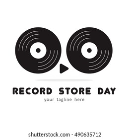 MUSIC PLAY DISK RECORD STORE DAY LOGO ICON SYMBOL SIGN