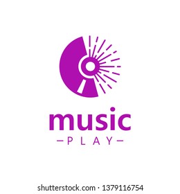 Music play logo, design inspiration vector template any purpose logo