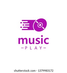 Music play logo, design inspiration vector template any purpose logo