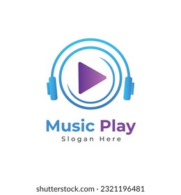 Logo-Design für Musikwiedergabe, Vektordesign