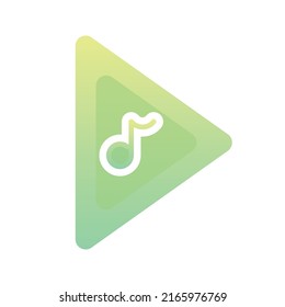 music play logo gradient design template icon