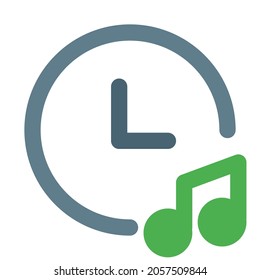 Music playback set with the timer layout