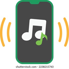 music player app vector flat illustration