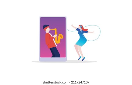 Music player application for website
