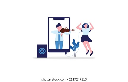 Music player application for website