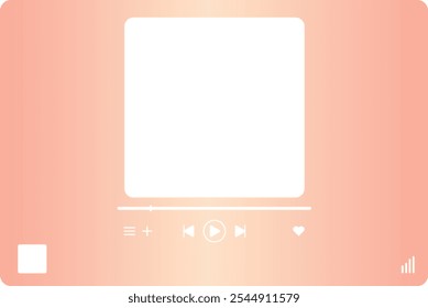 Music Player for the music bar, song bar
Play or next button gradient vector illustration