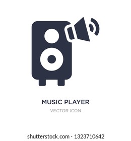 music player big speaker icon on white background. Simple element illustration from Technology concept. music player big speaker sign icon symbol design.