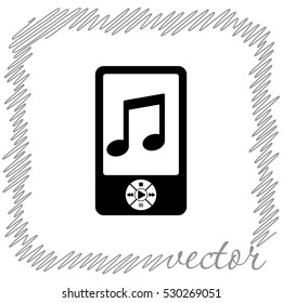 Music player  black  vector icon