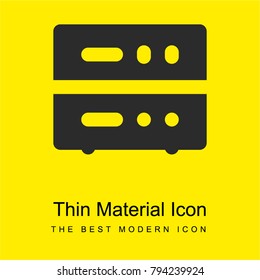 Music player bright yellow material minimal icon or logo design