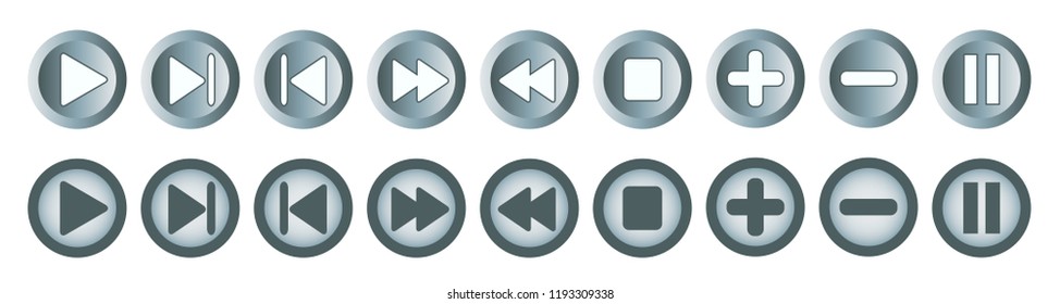 Music player button graphic vector