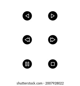 Music player button icons, eps 10