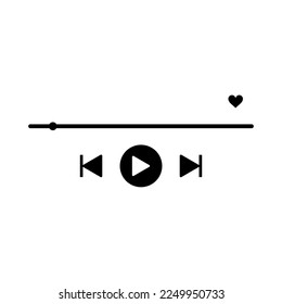 ilustración vectorial del botón reproductor de música. Icono de reproducción de música