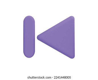 music player buttons with 3d vector icon cartoon minimal style