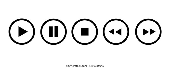 Music Player Buttons – stock vector