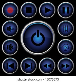 Music Player buttons for Web page.
