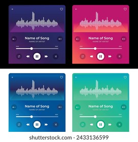 Music player concept with a different colours 