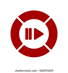 Music player control button. Vector icon .Play Pause Icon.
