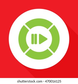 Music player control button. Vector icon .Play Pause Icon.