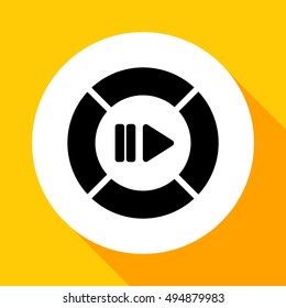 Music player control button. Vector icon .Play Pause Icon.