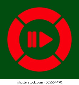 Music player control button. Vector icon .Play Pause Icon.