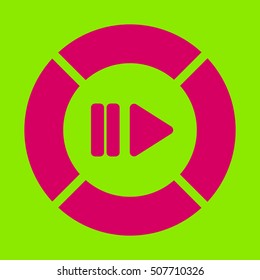 Music player control button. Vector icon .Play Pause Icon.