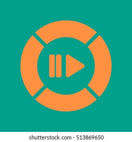 Music player control button. Vector icon .Play Pause Icon.