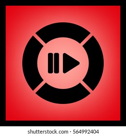 Music player control button. Vector icon .Play Pause Icon.