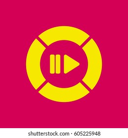 Music player control button. Vector icon .Play Pause Icon.