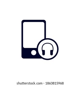 Music Player design vector, Fitness equipment icon concept, Creative Gym Symbol, Illustration